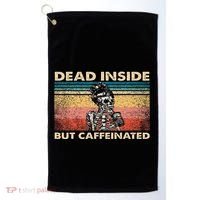 Dead Inside But Caffeinated Golf Towel thumb 0