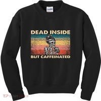 Dead Inside But Caffeinated Kids Sweatshirt thumb 0