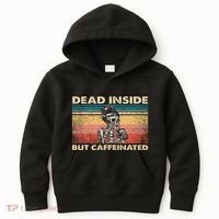 Dead Inside But Caffeinated Kids Hoodie thumb 0
