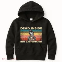 Dead Inside But Caffeinated Kids Hoodie thumb 0