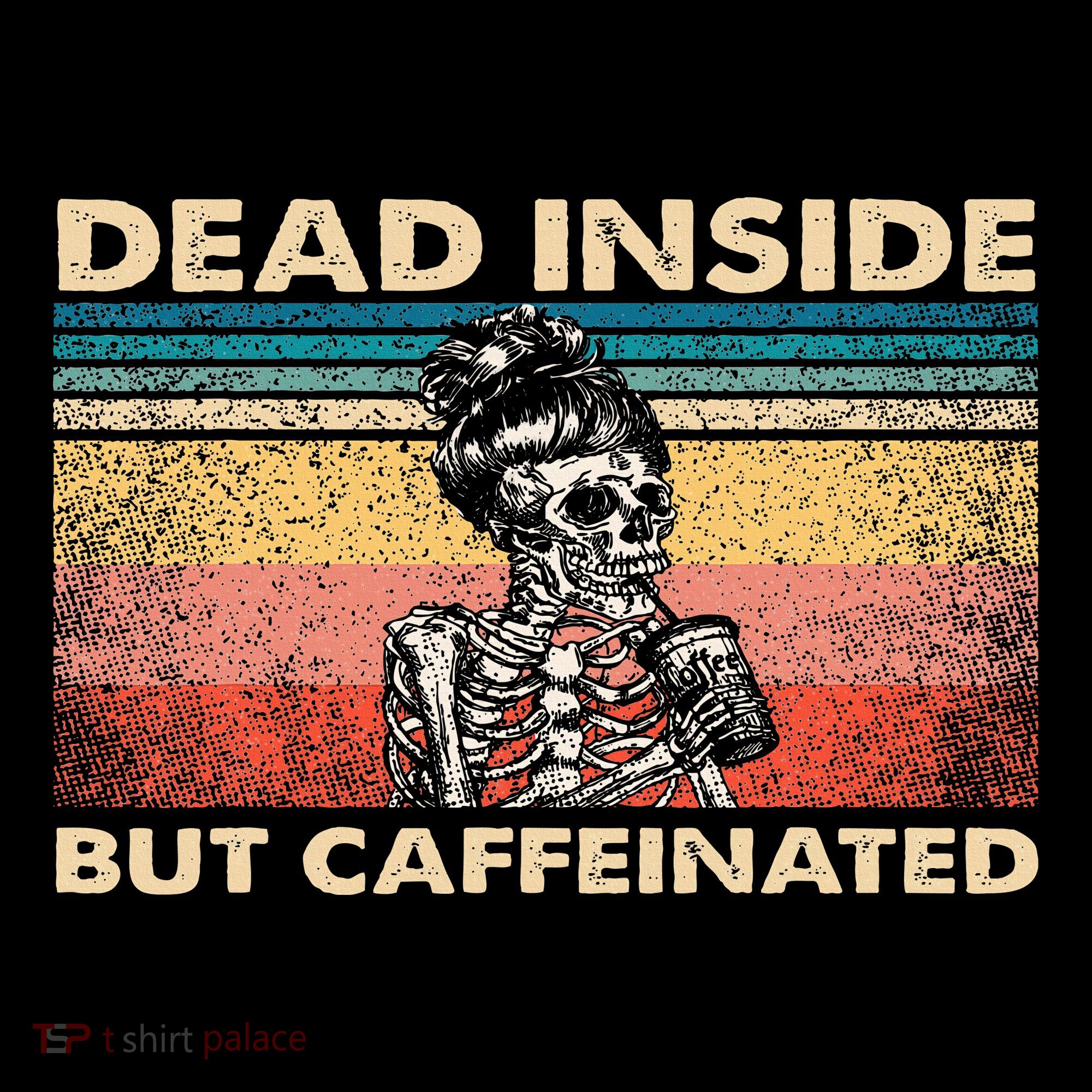 Dead Inside But Caffeinated Kids Hoodie