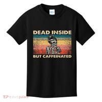 Dead Inside But Caffeinated Kids T-Shirt thumb 0