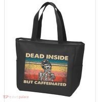 Dead Inside But Caffeinated Tote Bag thumb 3