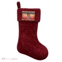 Dead Inside But Caffeinated Christmas Stocking thumb 0