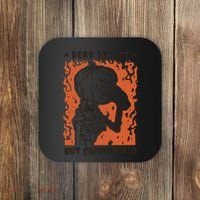 Dead Inside But Caffeinated Pumpkin Skeleton Coaster thumb 0