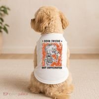 Dead Inside But Caffeinated Pumpkin Skeleton Doggie Tank thumb 2