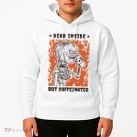 Dead Inside But Caffeinated Pumpkin Skeleton Hoodie thumb 2