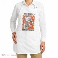 Dead Inside But Caffeinated Pumpkin Skeleton Apron thumb 2