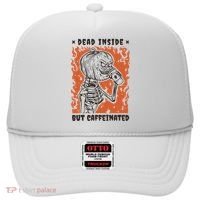 Dead Inside But Caffeinated Pumpkin Skeleton Hat thumb 0