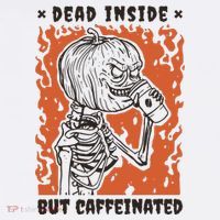 Dead Inside But Caffeinated Pumpkin Skeleton Hat thumb 2