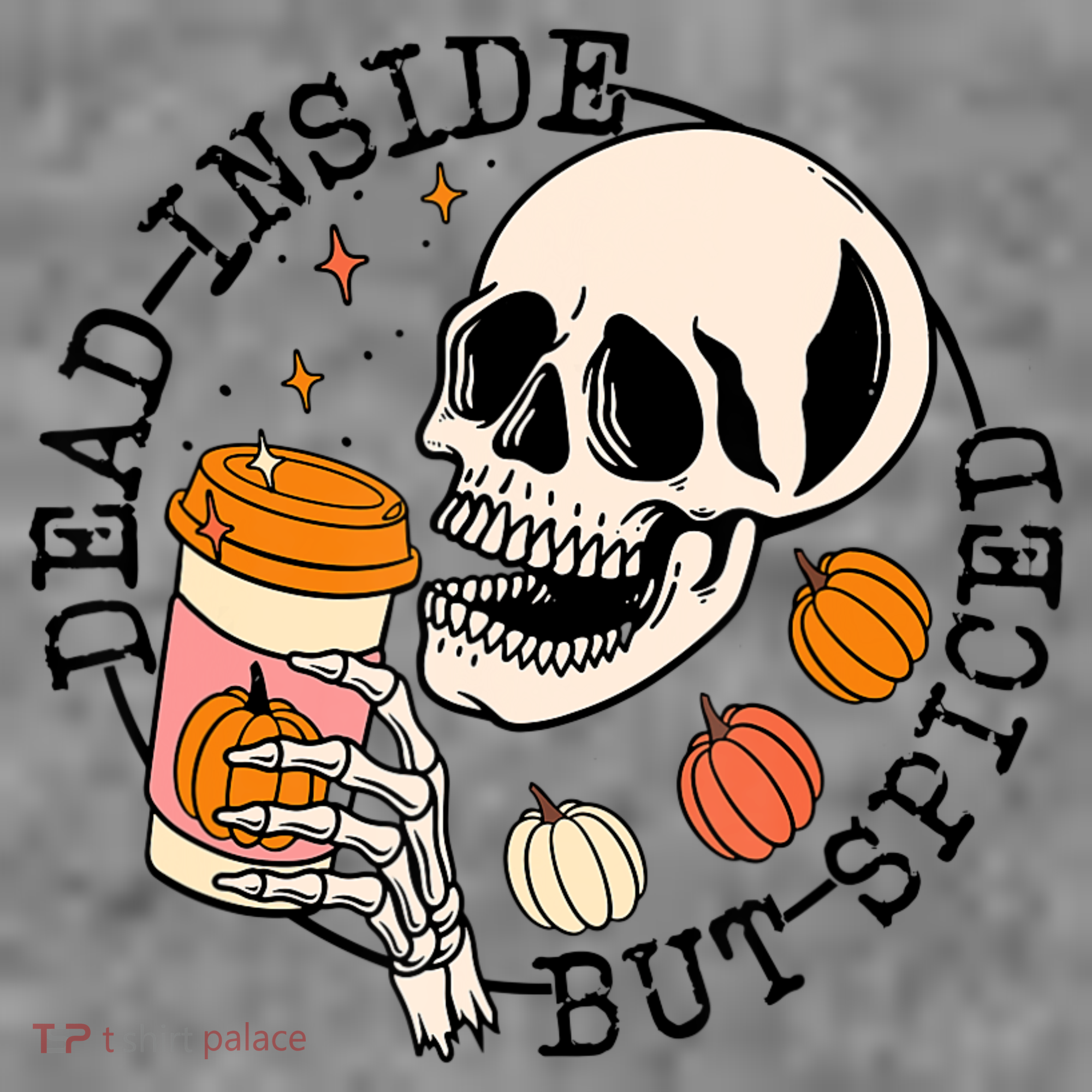 Dead Inside But Spiced Skull Pumpkin Latte Fall Thanksgiving Toddler Hoodie