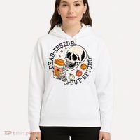 Dead Inside But Spiced Skull Pumpkin Latte Fall Thanksgiving Hoodie thumb 5
