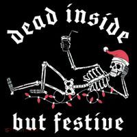 Dead Inside But Festive Christmas Skeleton Drinking Love Women's T-Shirt thumb 6