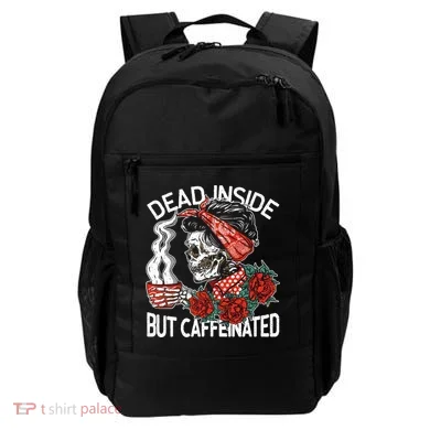 Dead Inside But Caffeinated Skeleton Coffee Backpack