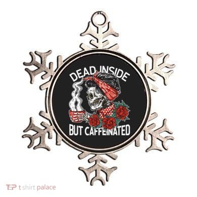 Dead Inside But Caffeinated Skeleton Coffee Ornament