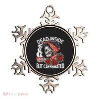 Dead Inside But Caffeinated Skeleton Coffee Ornament thumb 0