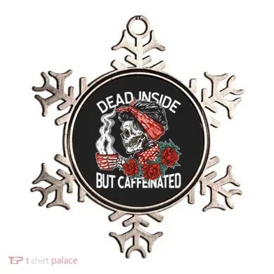 Dead Inside But Caffeinated Skeleton Coffee Ornament
