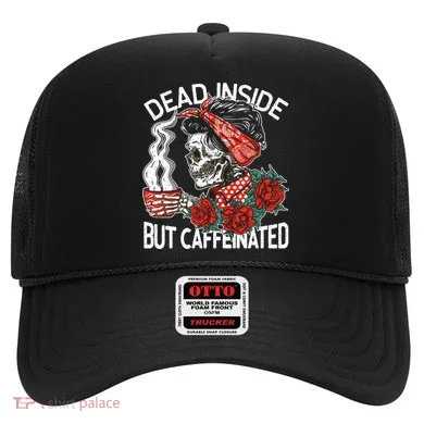 Dead Inside But Caffeinated Skeleton Coffee Hat