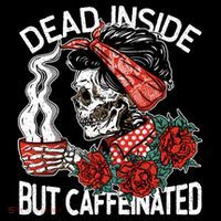 Dead Inside But Caffeinated Skeleton Coffee Kids Long Sleeve Shirt thumb 2