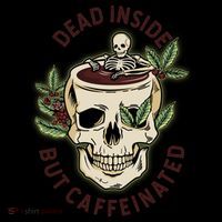 Dead Inside But Caffeinated Coffee Lover Skull Skeleton Coffee Mug thumb 5