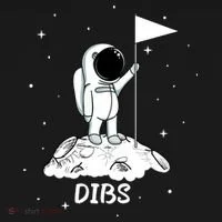 Dibs Flag On Moon Astronaut Doggie Tank thumb 4