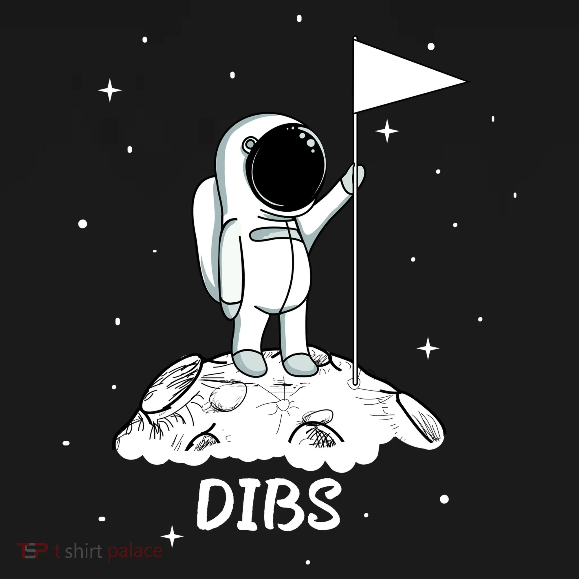 Dibs Flag On Moon Astronaut Doggie Tank