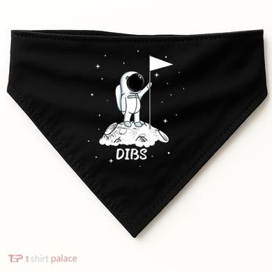 Dibs Flag On Moon Astronaut USA-Made Doggie Bandana