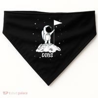 Dibs Flag On Moon Astronaut USA-Made Doggie Bandana thumb 0