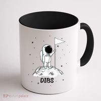 Dibs Flag On Moon Astronaut Coffee Mug thumb 1
