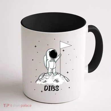 Dibs Flag On Moon Astronaut Coffee Mug back