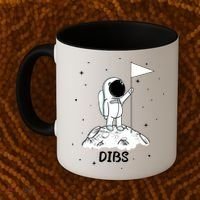 Dibs Flag On Moon Astronaut Coffee Mug thumb 2