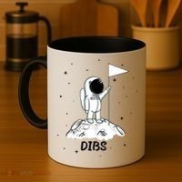 Dibs Flag On Moon Astronaut Coffee Mug thumb 4