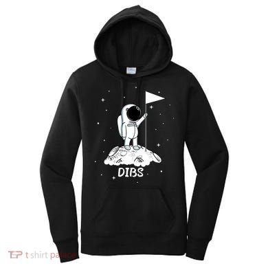 Dibs Flag On Moon Astronaut Women's Hoodie