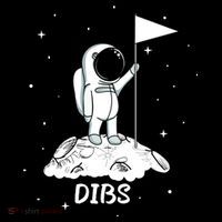Dibs Flag On Moon Astronaut Ornament thumb 1