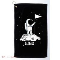 Dibs Flag On Moon Astronaut Golf Towel thumb 0