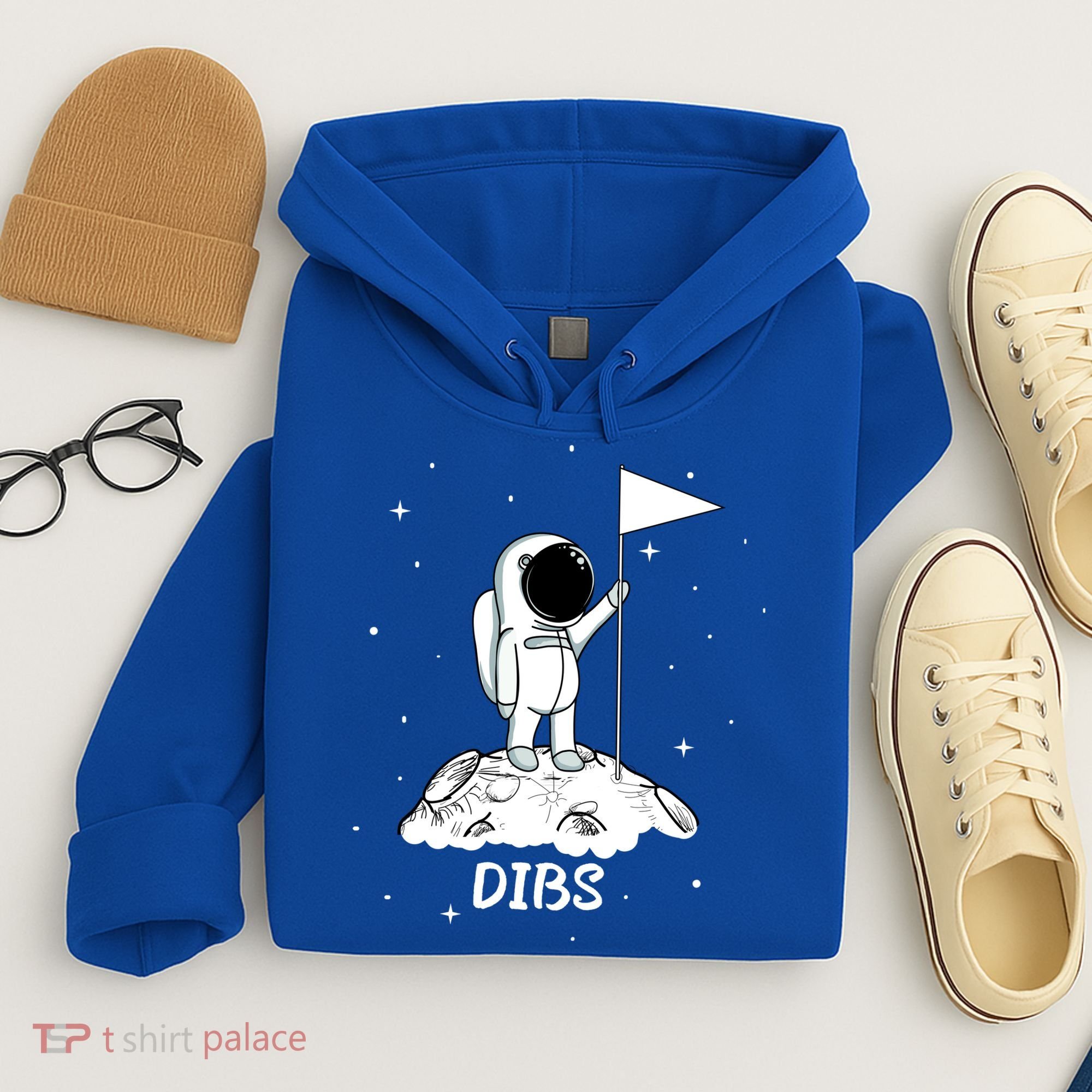 Dibs Flag On Moon Astronaut Hoodie
