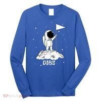 Dibs Flag On Moon Astronaut Long Sleeve Shirt thumb 0