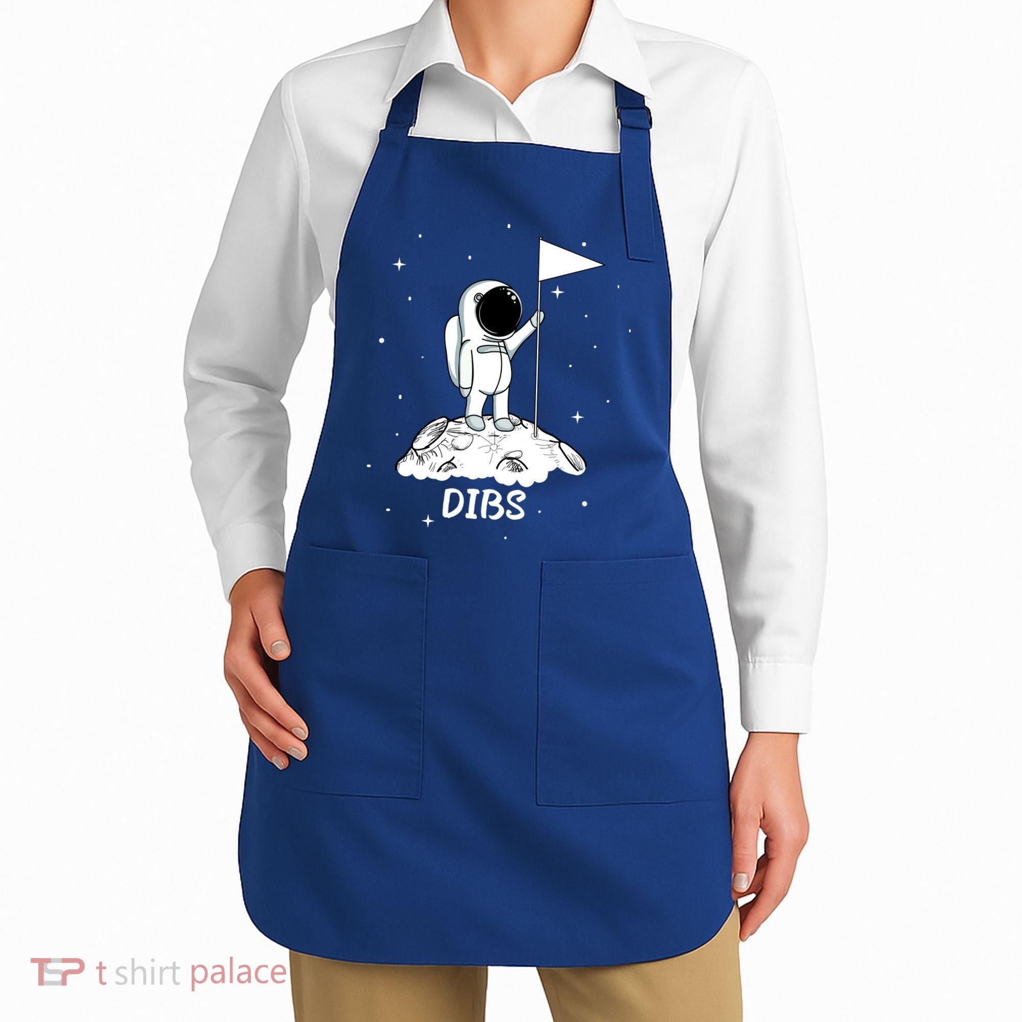 Dibs Flag On Moon Astronaut Apron