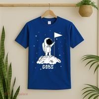 Dibs Flag On Moon Astronaut T-Shirt thumb 2
