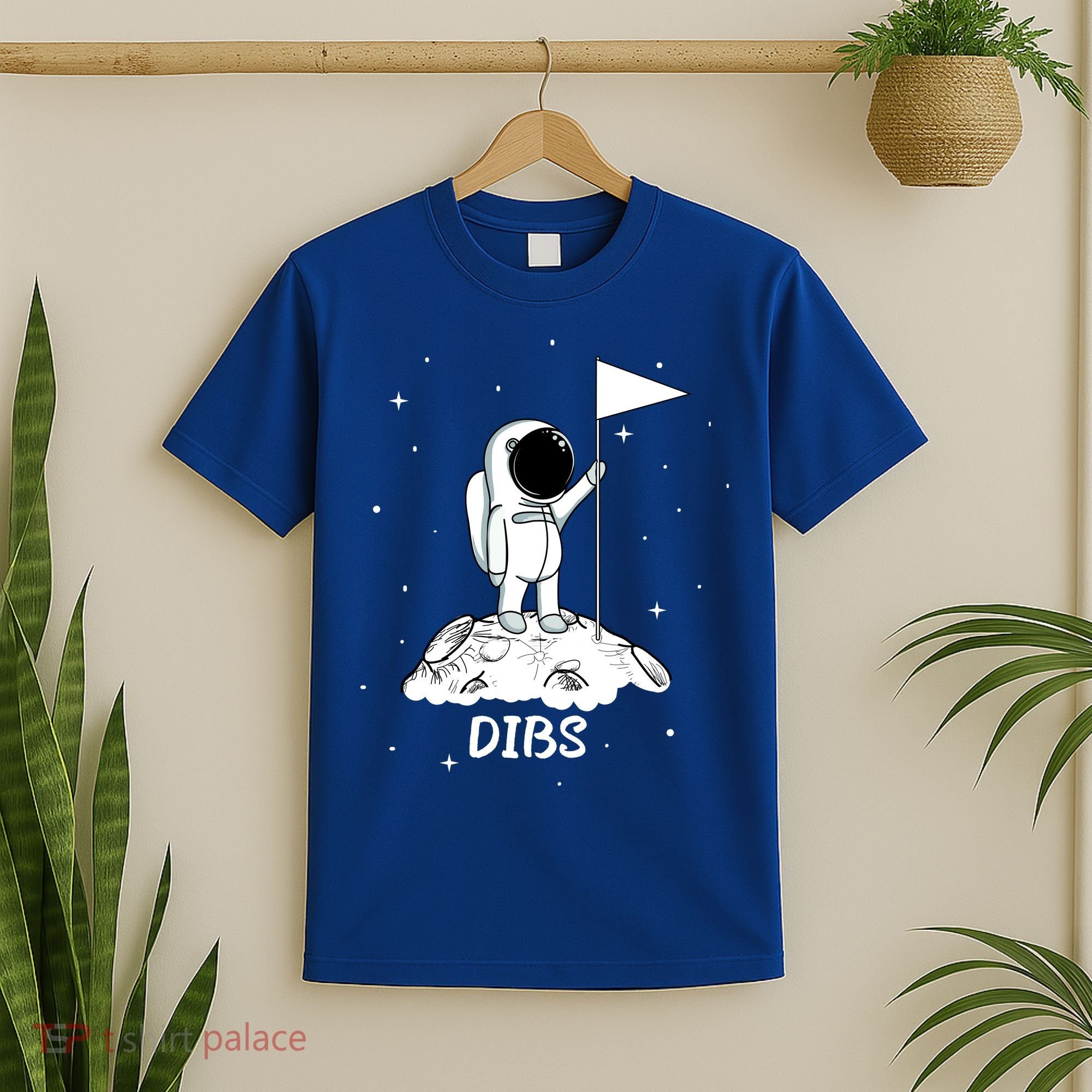 Dibs Flag On Moon Astronaut T-Shirt