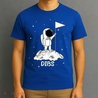 Dibs Flag On Moon Astronaut T-Shirt thumb 3