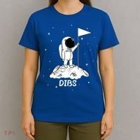 Dibs Flag On Moon Astronaut T-Shirt thumb 4