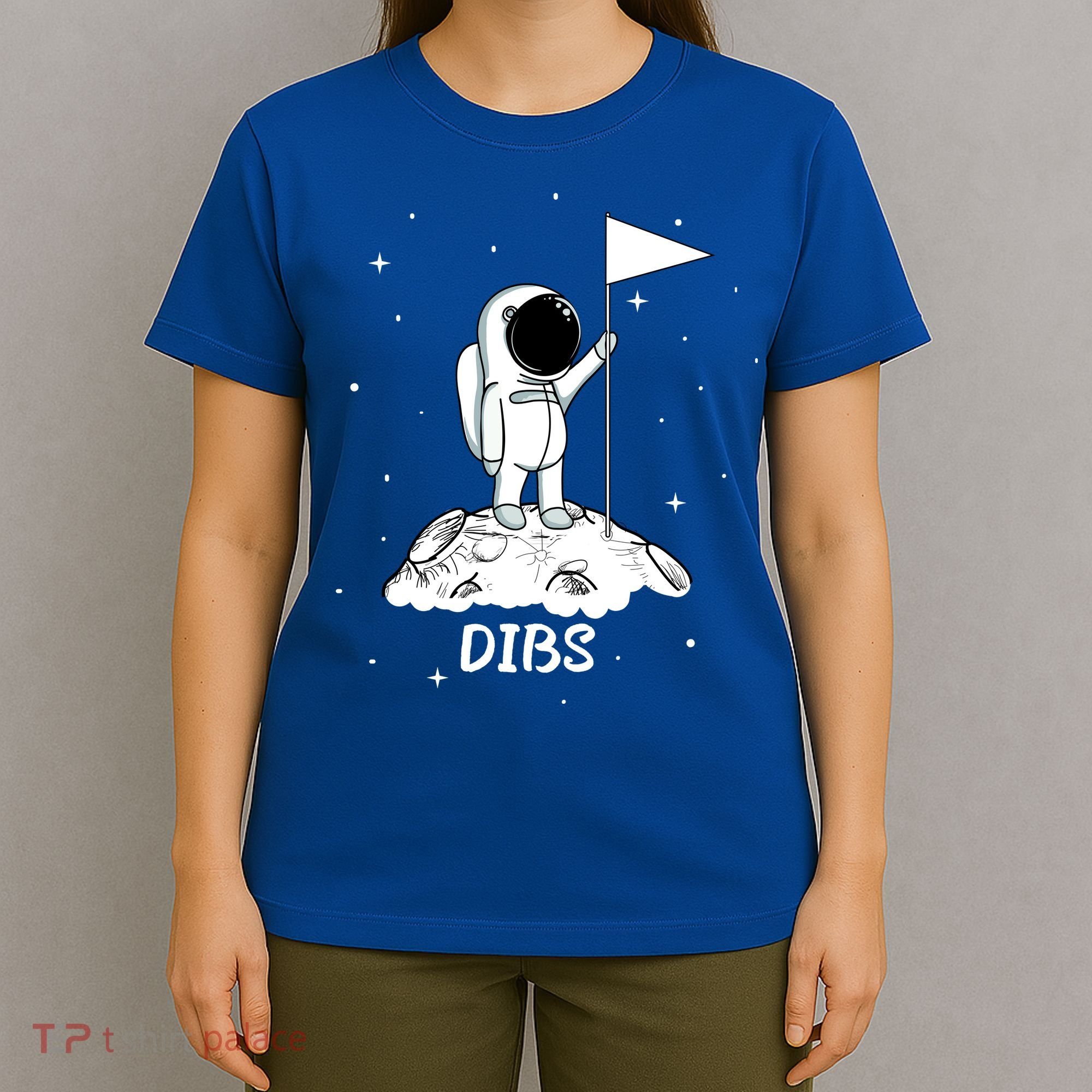 Dibs Flag On Moon Astronaut T-Shirt