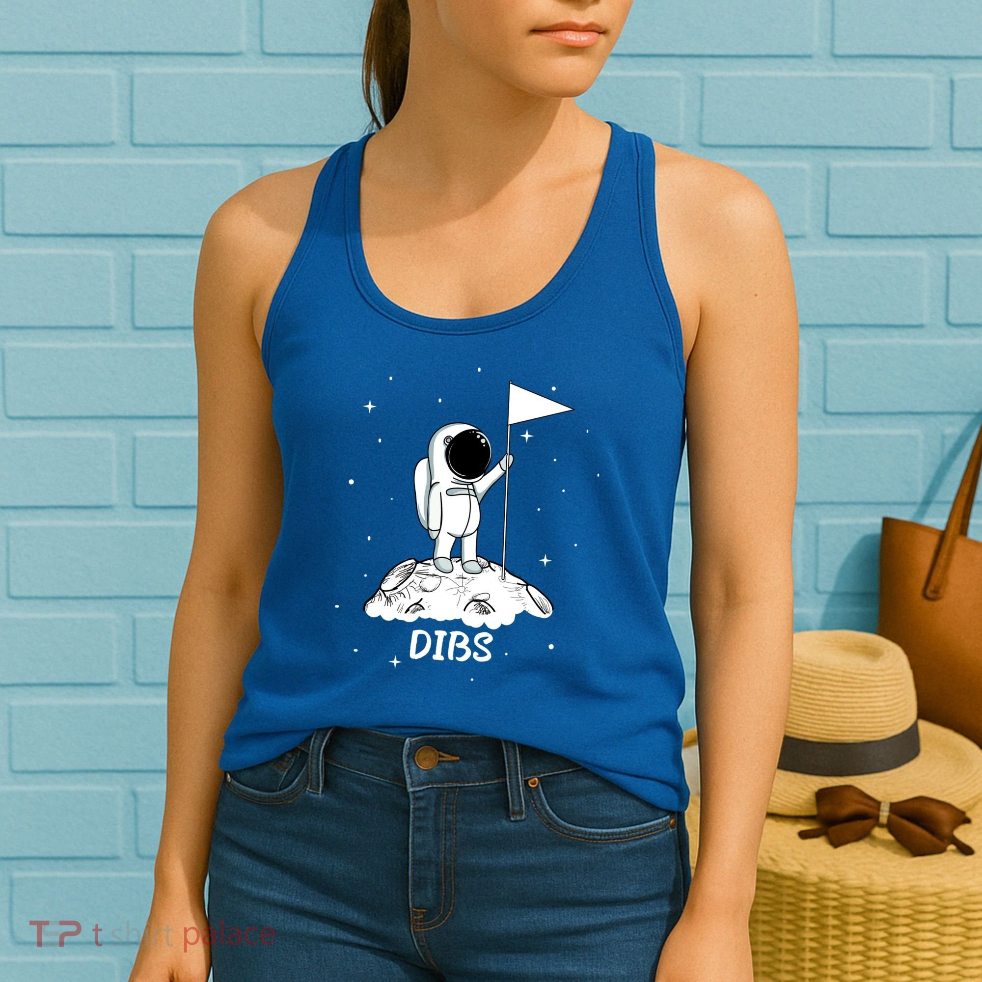 Dibs Flag On Moon Astronaut Women's Tank Top