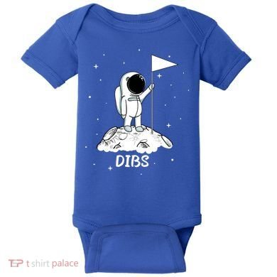 Dibs Flag On Moon Astronaut Baby Bodysuit