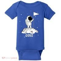 Dibs Flag On Moon Astronaut Baby Bodysuit thumb 0