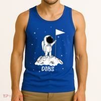 Dibs Flag On Moon Astronaut Tank Top thumb 3