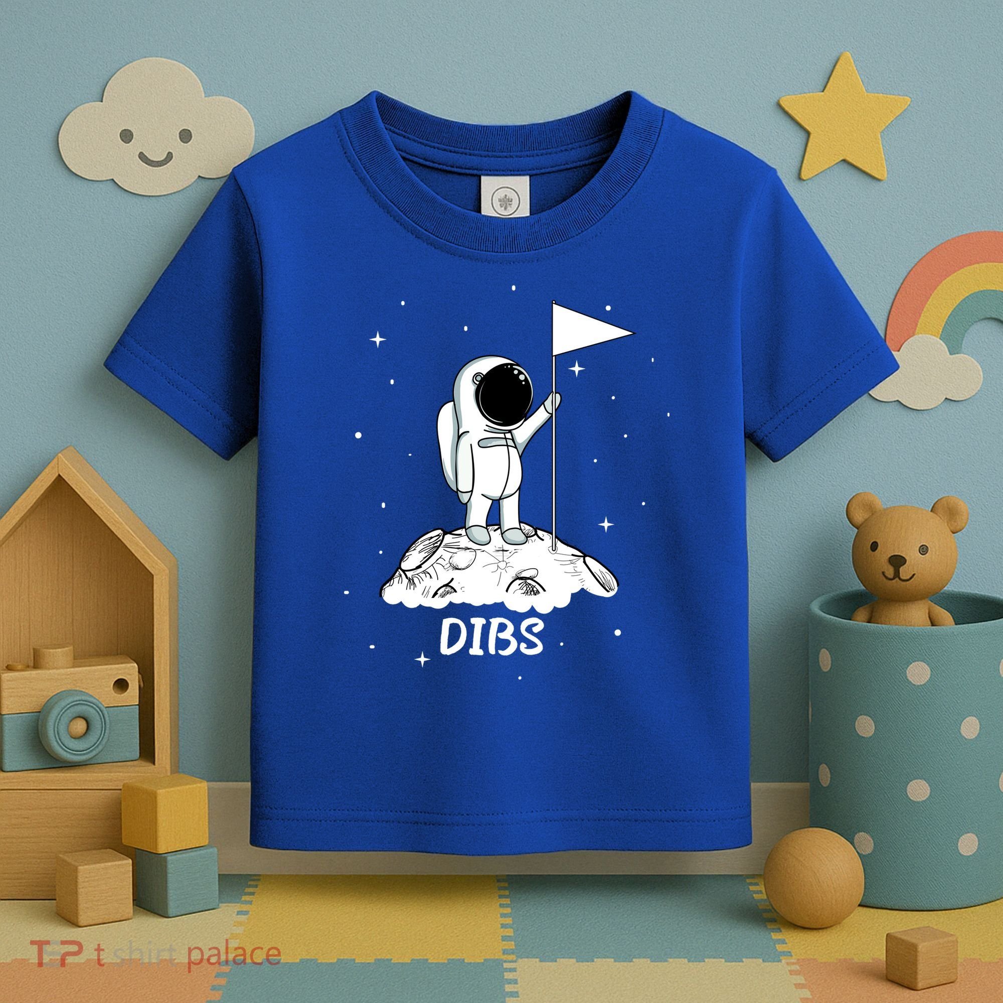 Dibs Flag On Moon Astronaut Toddler T-Shirt
