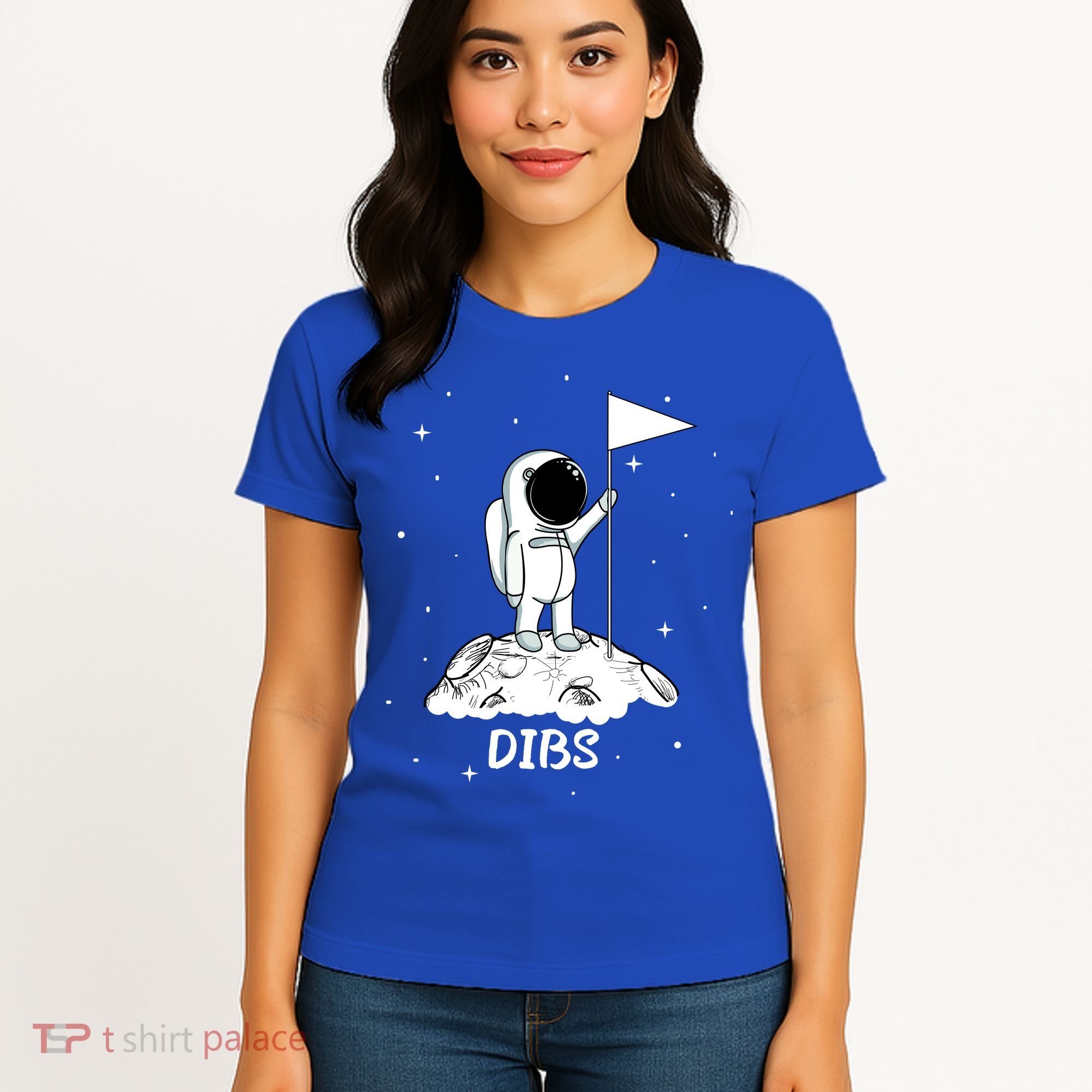 Dibs Flag On Moon Astronaut Women's T-Shirt