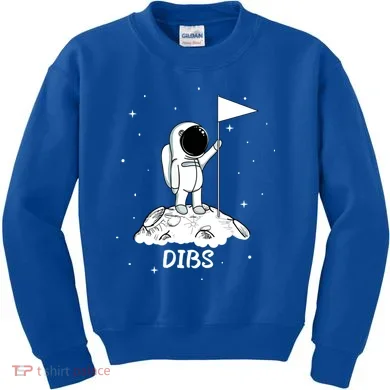 Dibs Flag On Moon Astronaut Kids Sweatshirt